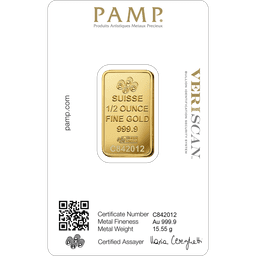 PAMP 1/2 OZ BAR (15.55 GM) thumbnail 2